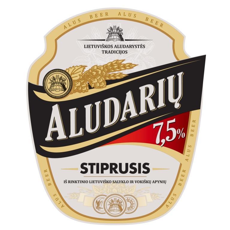 Prekės ženklas: LIETUVIŠKOS ALUDARYSTĖS TRADICIJOS ALUDARIŲ STIPRUSIS 7,5%